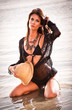 Beautiful brunette posing . Art photo.
