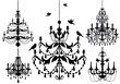 chandelier set, vector