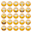 25 yellow Emoticons
