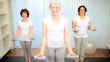Caucasian Senior Females Using Weights Health Club