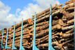 Wood Stacked on a Railcar