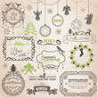 Vector: Vector Set: Christmas Calligraphic Design Elements and Page Deco Vector Set: Christmas Calligraphic Design Elements and Page Deco
