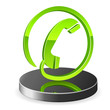 Vektor: 3D Telefon Icon - green lemon 3D Telefon Icon - green lemon