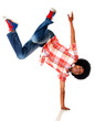 Black man breakdancing