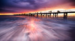 canvas print picture Sunset Jetty
