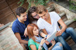 Group of Friends with Tablet PC