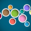 Colorful abstract gear wheels