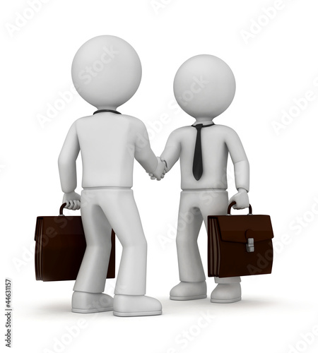 Illustration: Businessmen shaking hands Businessmen shaking hands