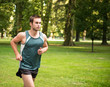 Jogging - man running in nature