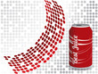 Vektor: Cola drink with dotted background Cola drink with dotted background