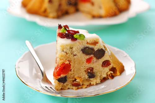 Photo: Traditional Christmas fruit cake. Traditional Christmas fruit cake.