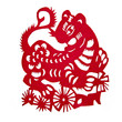 Zodiac Chinese Paper-cutting (Tiger)