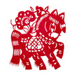 Zodiac Chinese Paper-cutting (Horse)
