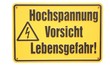 Schild Hochspannung Vorsicht freigestellt
