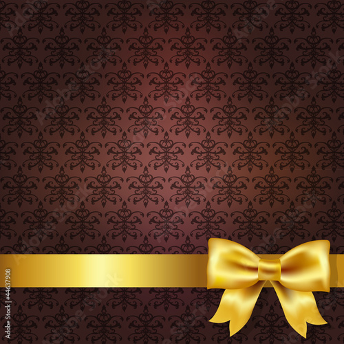 Vector: Dark Red Damask Background Dark Red Damask Background