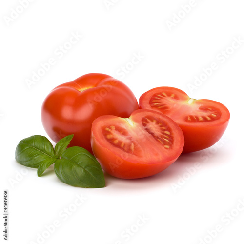 Photo: Tomato and basil leaf Tomato and basil leaf