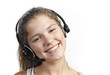 Portrait of a confident young female customer service agent with