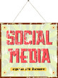 vintage social media sign