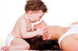 Photo: Baby kissing mother Baby kissing mother