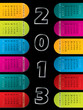 2013 calendar on dark background