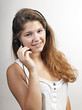 Portrait of a confident young female customer service agent with