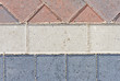 Block pavior driveway showing different patterns