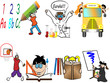 back to school children vector illustration