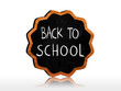 back to school on starlike blackboard