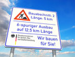 Schild Baustelleninfo