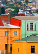 Häuser in der Altstadt von Valparaiso, Chile