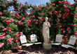 Rosengarten mit Statue