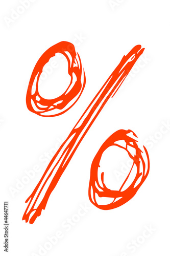 Illustration: rotes Prozentzeichen... rotes Prozentzeichen...