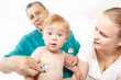 Doctor listen the babyboy with stethoscope.