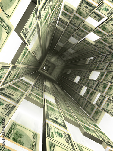 Illustration: dollar lift shaft dollar lift shaft