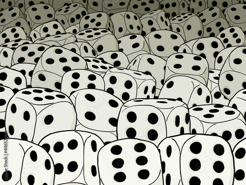 Vector: Abstract gambling composition - dices Abstract gambling composition - dices