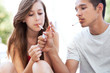 Photo: Teenage couple smoking Teenage couple smoking