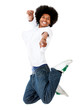 Happy man jumping
