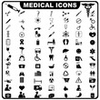 vector illustration of complete set of medical related icon