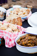 Photo: Roasted bread and mutton kebabs in dishes Roasted bread and mutton kebabs in dishes