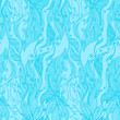 deciduous blue seamless pattern with swirls