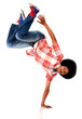 Man breakdancing