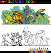 Wild Jungle Animals for Coloring