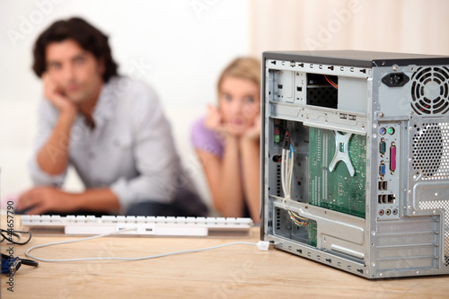 Photo: Faulty computer Faulty computer