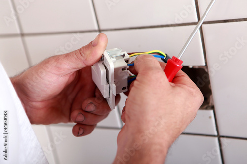 Photo: Electrician Hands Electrician Hands
