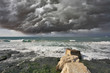 Foto: Severe storm cloud over the surf Severe storm cloud over the surf