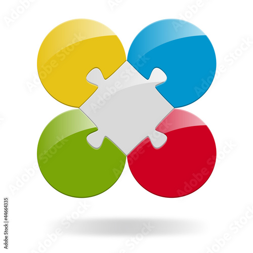 Vector: Optionen Puzzle Optionen Puzzle
