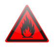 Red fire sign