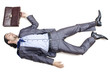 Dead businessman on the floor