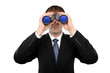 Mann mit Fernglas