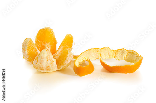 Photo: cleaned orange isolated on white background cleaned orange isolated on white background